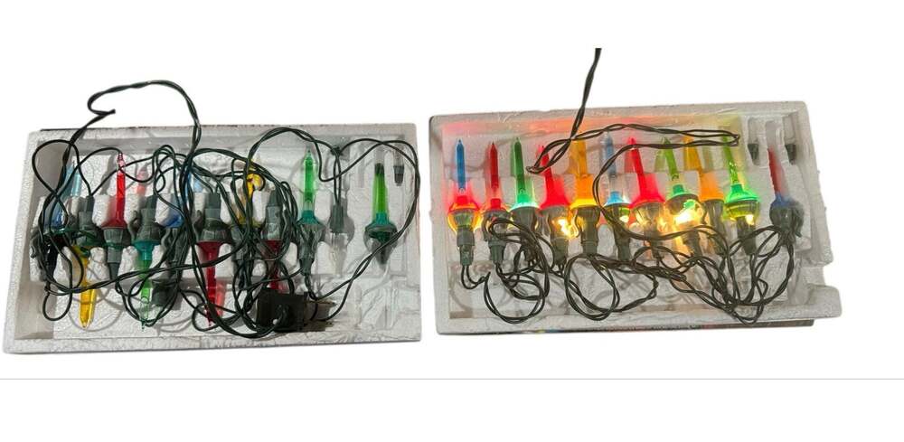 ViNTaGe Christmas Bubble String Lights AS IS FOR PARTS ONLY